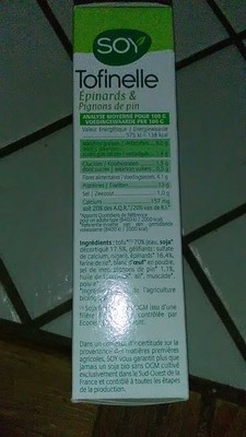 Tofinelle épinards et pignon de pin