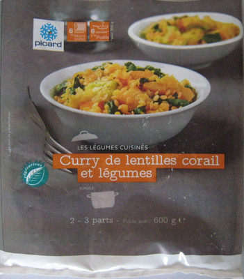 Curry de lentilles corail et légumes