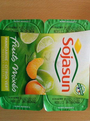 Dessert végétal, Fruits mixés (Mandarine-Citron Vert)