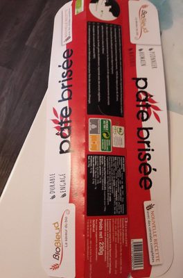 Pâte brisée margarine aux céréales complètes Bio