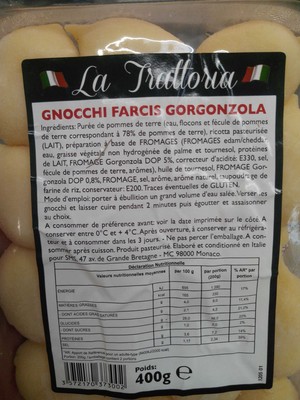 Gnocchi farcis Gorgonzola