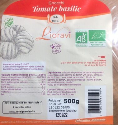 Gnocchi tomate basilic