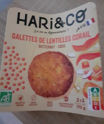 Galettes de lentilles corail bio butternut coco