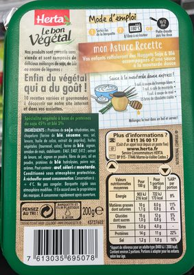 Le bon Végétal Nuggets Soja & Blé